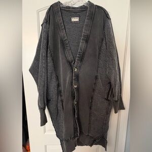 We The Free Textured Crewneck Pullover - Charcoal